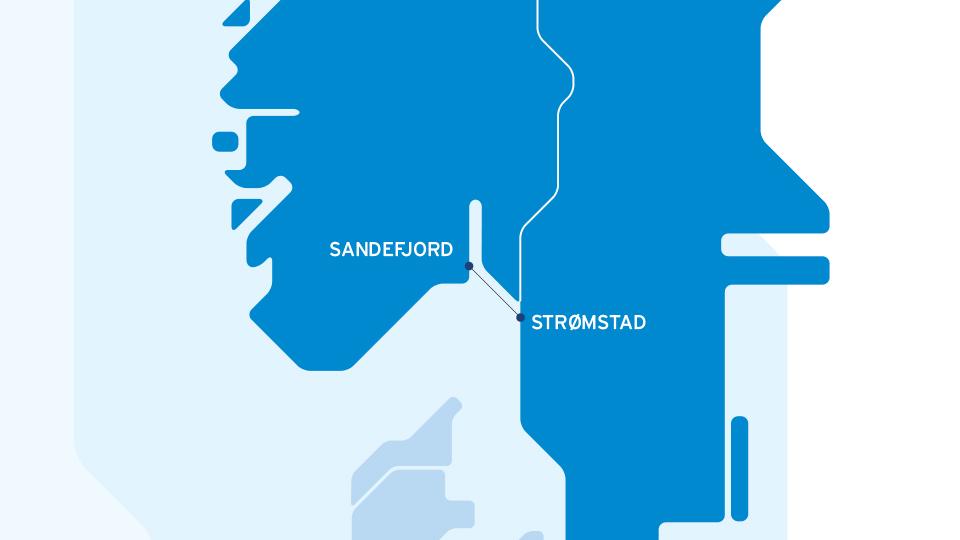 Map Sandefjord Strømstad